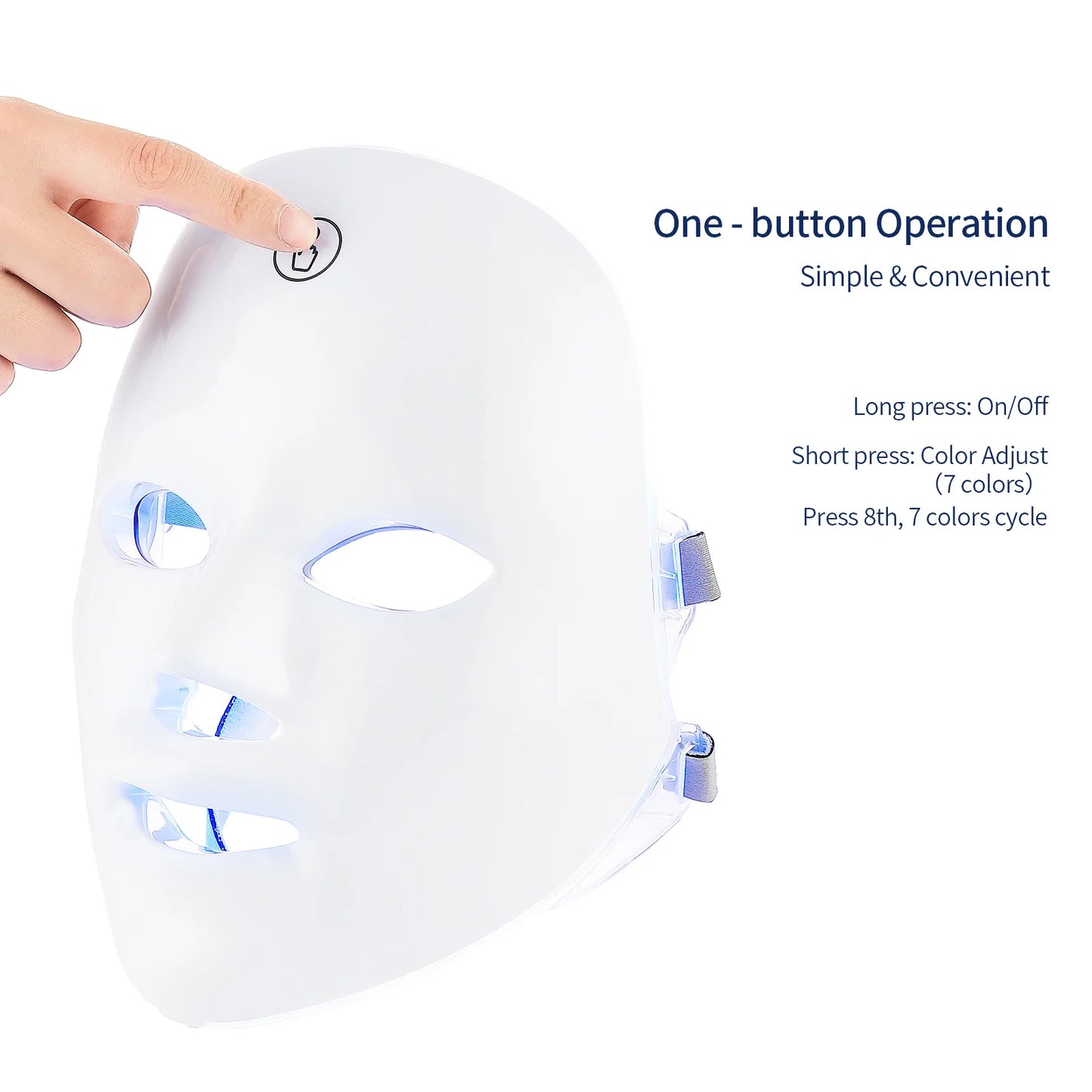 7 Colors Photon Facial LED Mask Red Light Therapy Anti Aging Anti-Wrinkle Skin Care Treatment