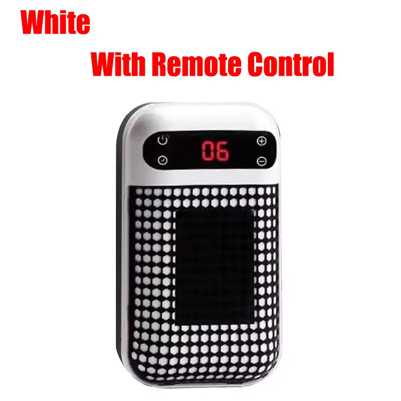 Wall Outlet Plug-in Portable Heater w/ Remote Control