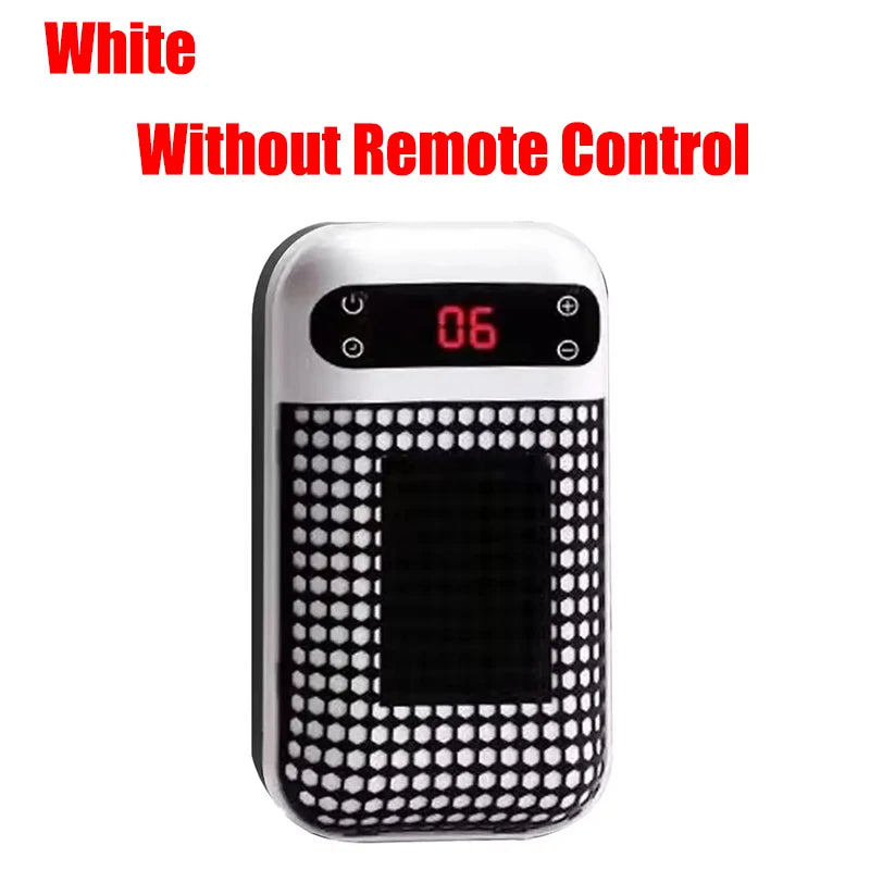 Wall Outlet Plug-in Portable Heater w/ Remote Control