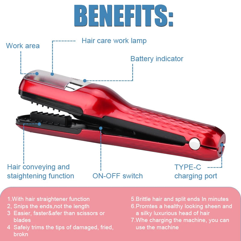 Rechargeable Cordless Split Ends Trimmer