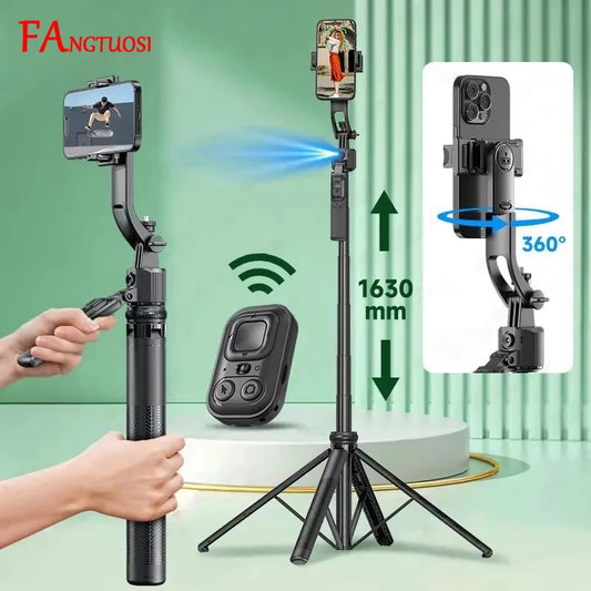 Intelligent Face Tracking Selfie Stick Gimbal Stabilizer w/ Bluetooth Remote For Smartphones