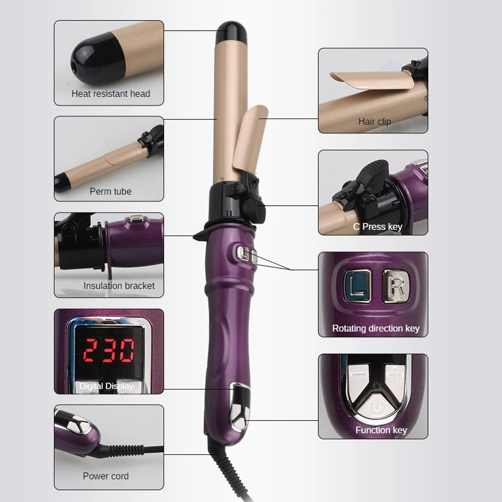 Automatic 360  Rotating Electric Curling Iron