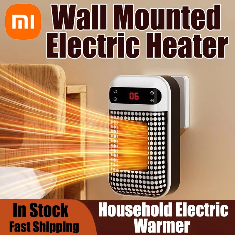 Wall Outlet Plug-in Portable Heater w/ Remote Control