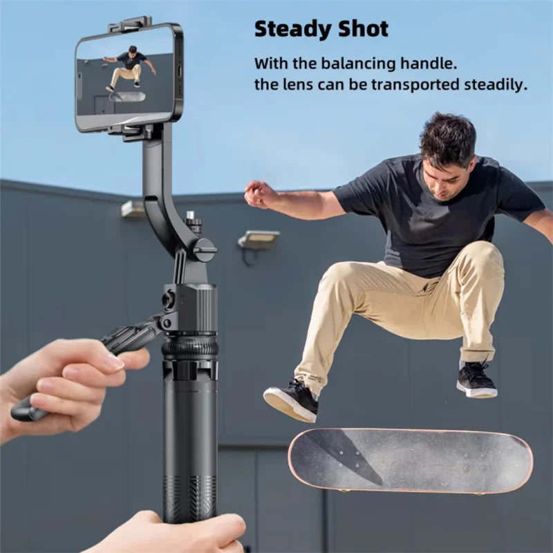 Intelligent Face Tracking Selfie Stick Gimbal Stabilizer w/ Bluetooth Remote For Smartphones