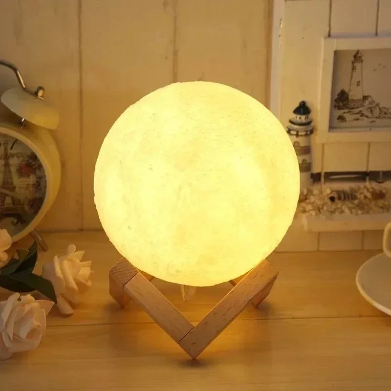 3D Full Moon Humidifier Essential Oil Diffuser Lamp