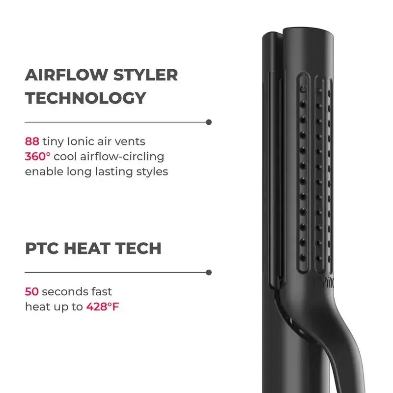 TYMO AIRFLOW 2 in 1 Hair Straightener and Curling Iron 1.25 Inch Wand