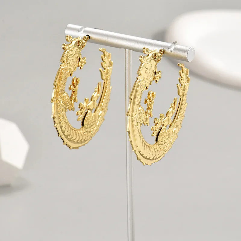 Dragon Hoop Earrings Jewelry