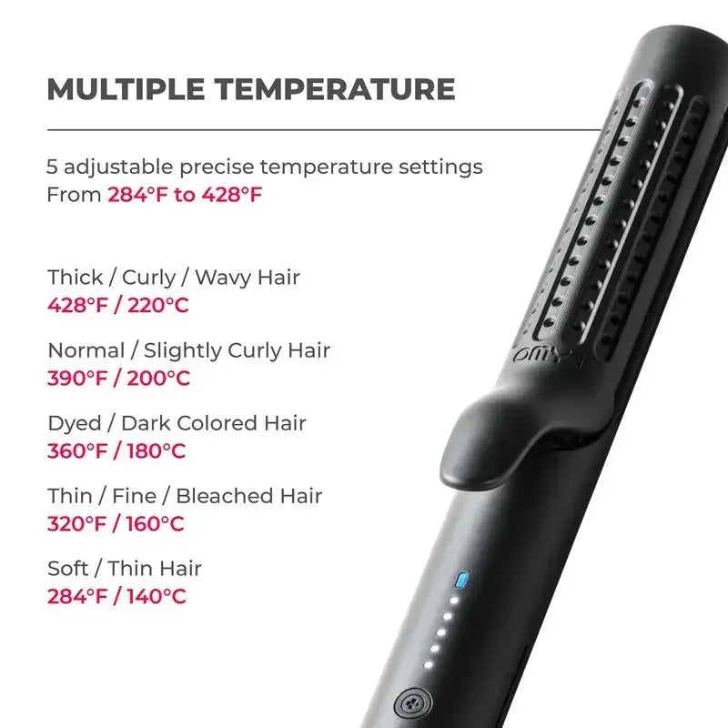 TYMO AIRFLOW 2 in 1 Hair Straightener and Curling Iron 1.25 Inch Wand